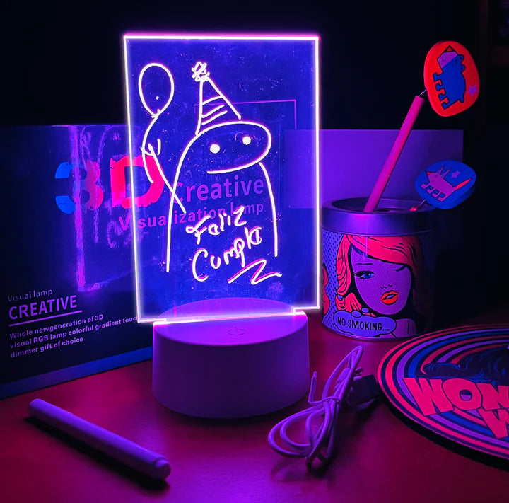 LightNotes® Tablero para notas con luz led